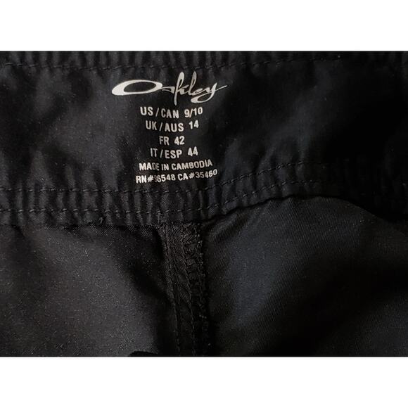 Oakley Black Tie Front Swim Shorts Bathing Bottoms Board Shorts Trunks - Picture 3 of 7